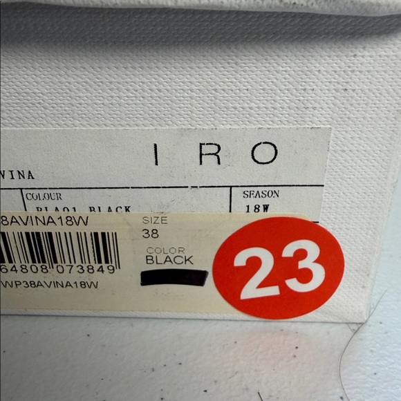 IRO Avina Black Lambskin Leather NWT Metallic Silver Lined Boots Size 38 - Picture 13 of 13